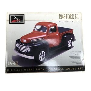 SpecCast 1948 Ford F-1 Pickup Truck 1:25 Scale Model Kit White Die Cast Metal‎